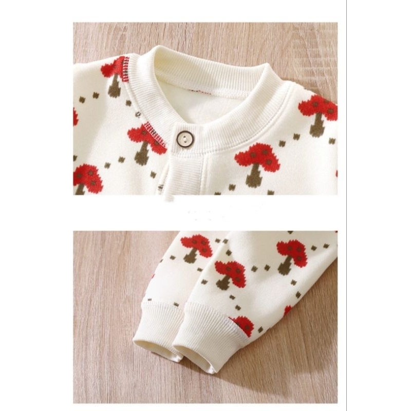 ÁO KHOÁC NỈ HOẠ TIẾT CHO BÉ ẤM ÁP