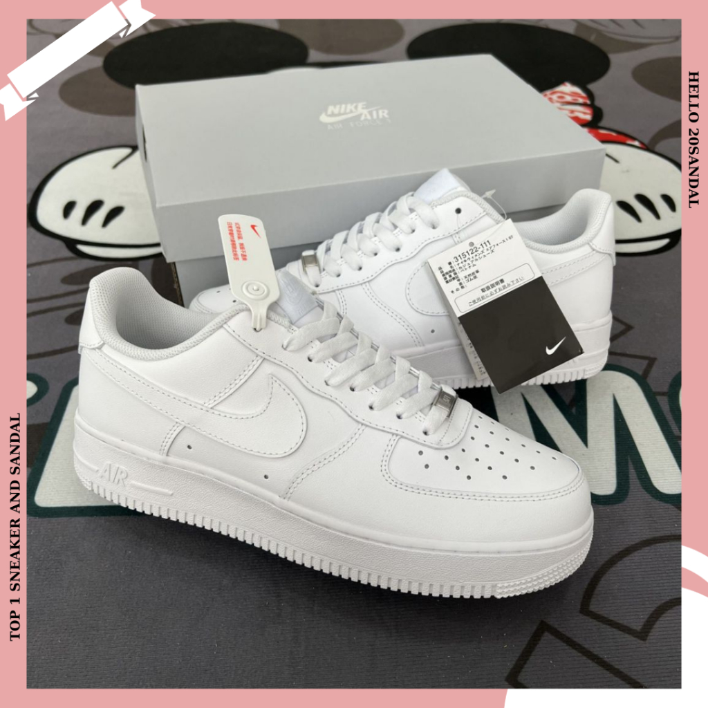 Giày Nike_Trắng Nam Nữ,Giày Nike_AF1 Trắng Dành Cho Nam Và Nữ Full Box Bill Bản Đẹp