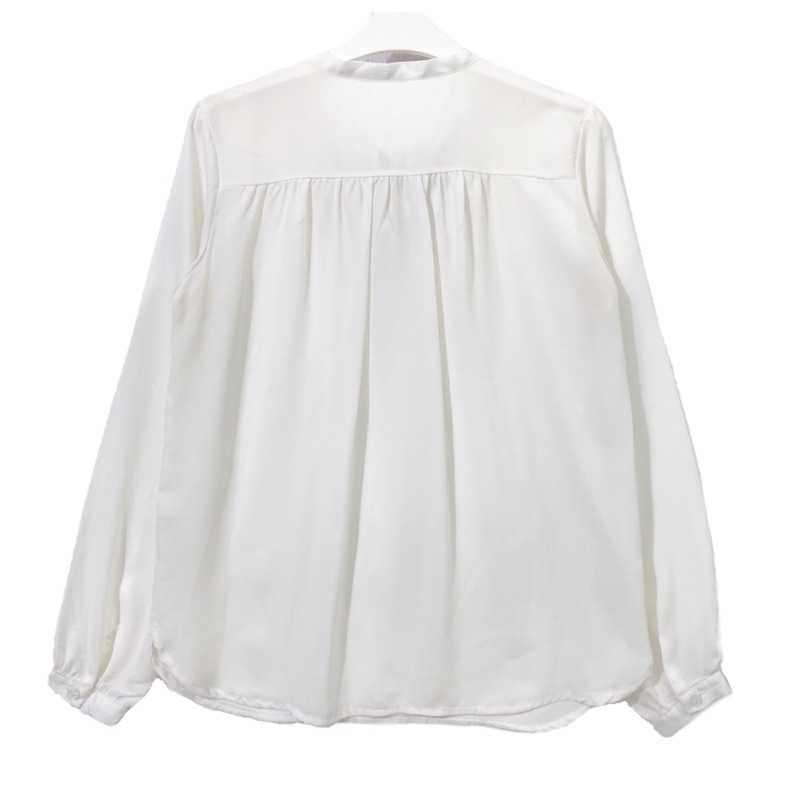 Thanh lý / 2hand/ pass đồ cá nhân áo voan trắng thắt nơ, áo von trắng, áo kiểu thắt nơ, áo tiểu thư