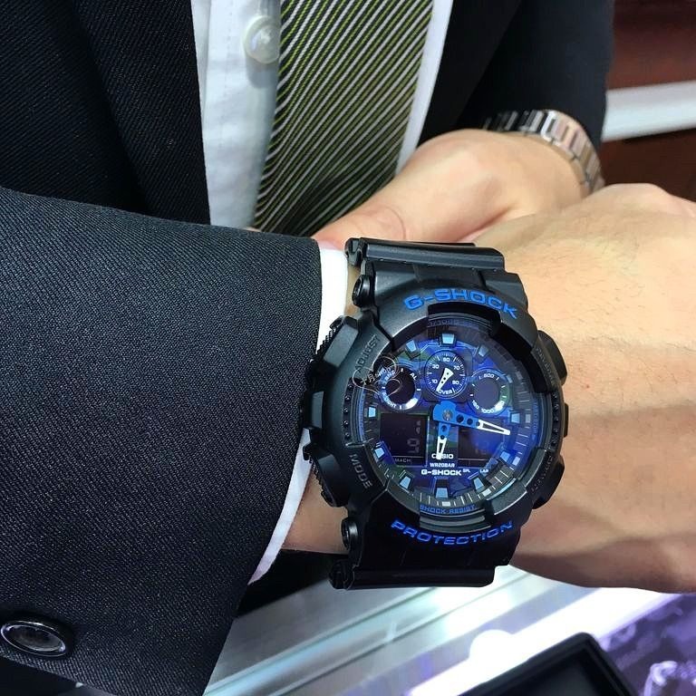Đồng hồ Casio G-Shock nam GA-100CB-1ADR dây cao su chính hãng