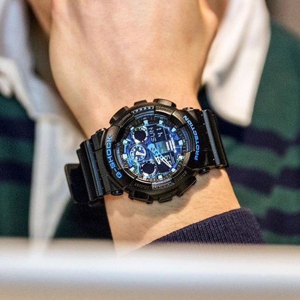 Đồng hồ Casio G-Shock nam GA-100CB-1ADR dây cao su chính hãng