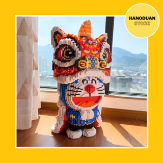 Lego Doraemon Đội Lân 53cm Cỡ Lớn, Mô Hình Lắp Ghép Sáng Tạo