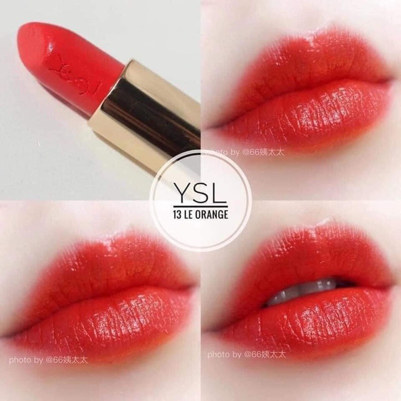 Son YSL 13 Le Orange Và YSL 01 Le Rouge Vỏ Đỏ Bản Limited Fullsize Fullbox