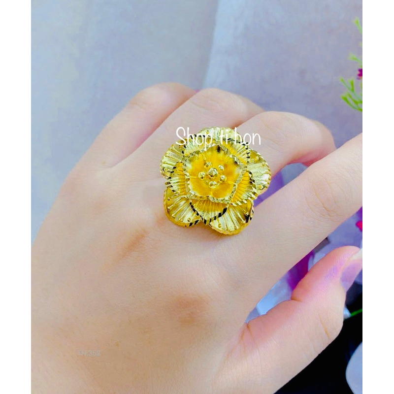 Nhẫn hoa 5 chỉ mạ vàng 24 mẫu mới về
