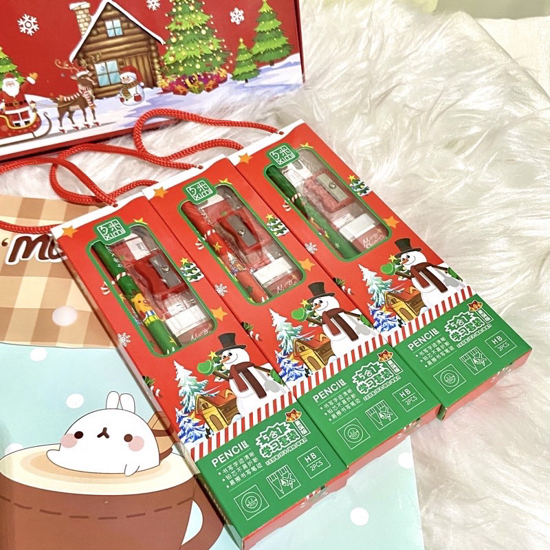 Combo 10 hộp quà 5 món Noel , quà tặng Noel, quà tặng Giáng sinh cho học sinh