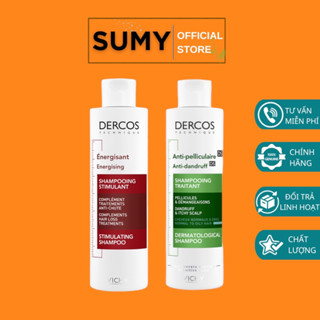  Dầu Gội ngăn ngừa và giảm rụng tóc Vichy Dercos Shampoo Xanh - Đỏ 200ml - SUMY 
