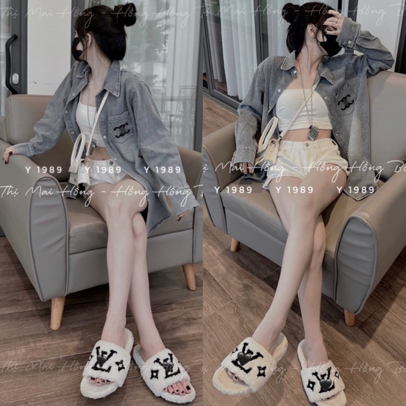 Áo Sơ Mi Jeans Dài Tay Thêu Túi