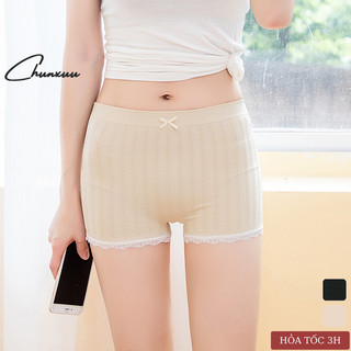 Quần mặc váy cotton phối ren nâng mông gen bụng nhẹ, ko gây hằn - Chunn Xuu QV01