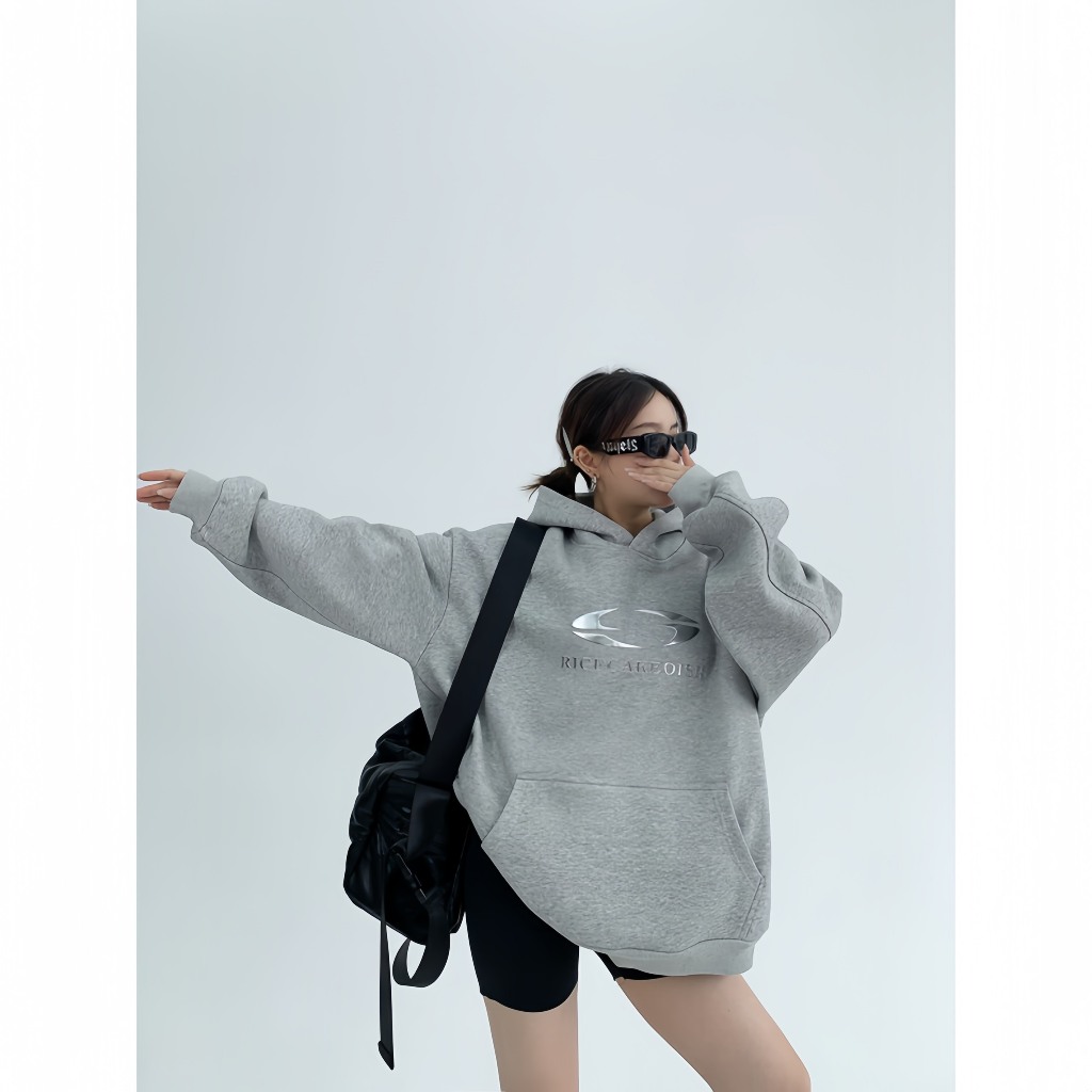 ÁO HOODIE NỈ RICECAKE FROM RỘNG UNISEX cotton - N.E.K.K TẶNG KÈM HỘP VÀ STICKER