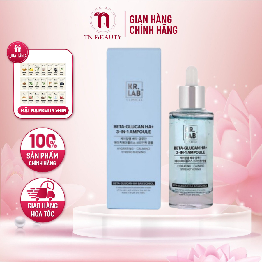 Serum BeTa GLucan HA+ dưỡng trắng da mờ thâm giúp da căng bóng sáng mịn 50ml