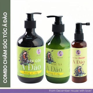 Combo dầu gội xả xịt thảo mộc dưỡng tóc chắc khỏe Ả Đào Mộc Nhan Natural
