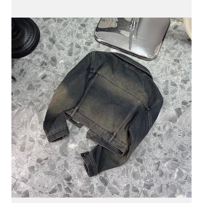 Áo khoác bò lót lông cổ vest hàng QCL1