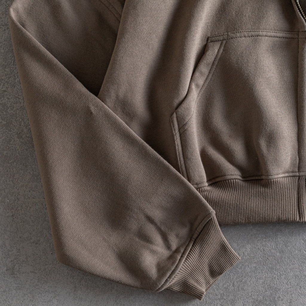 Hoodie BOXY ZIP UP Gori - MOCHA