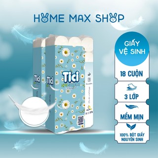 Bịch 18 cuộn giấy vệ sinh không lõi TiCi