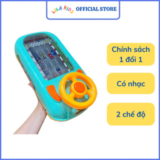 Đồ chơi đường đua xe ô tô có màn hình chuyển động cho bé điều khiển vô lăng mô phỏng như thật cho bé