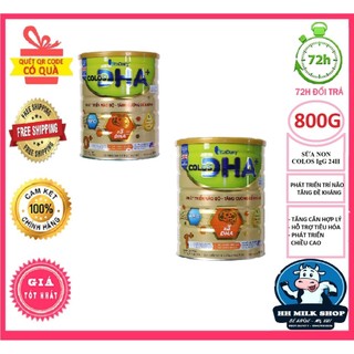 Set 8 hộp sữa bột vitadairy colos dha số 0+ 1+ hộp 800g