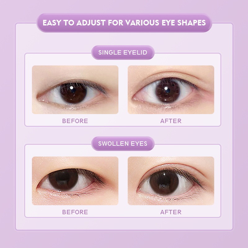 Hộp 240 Miếng Dán Kích Mí GECOMO Tự Nhiên Lâu Trôi