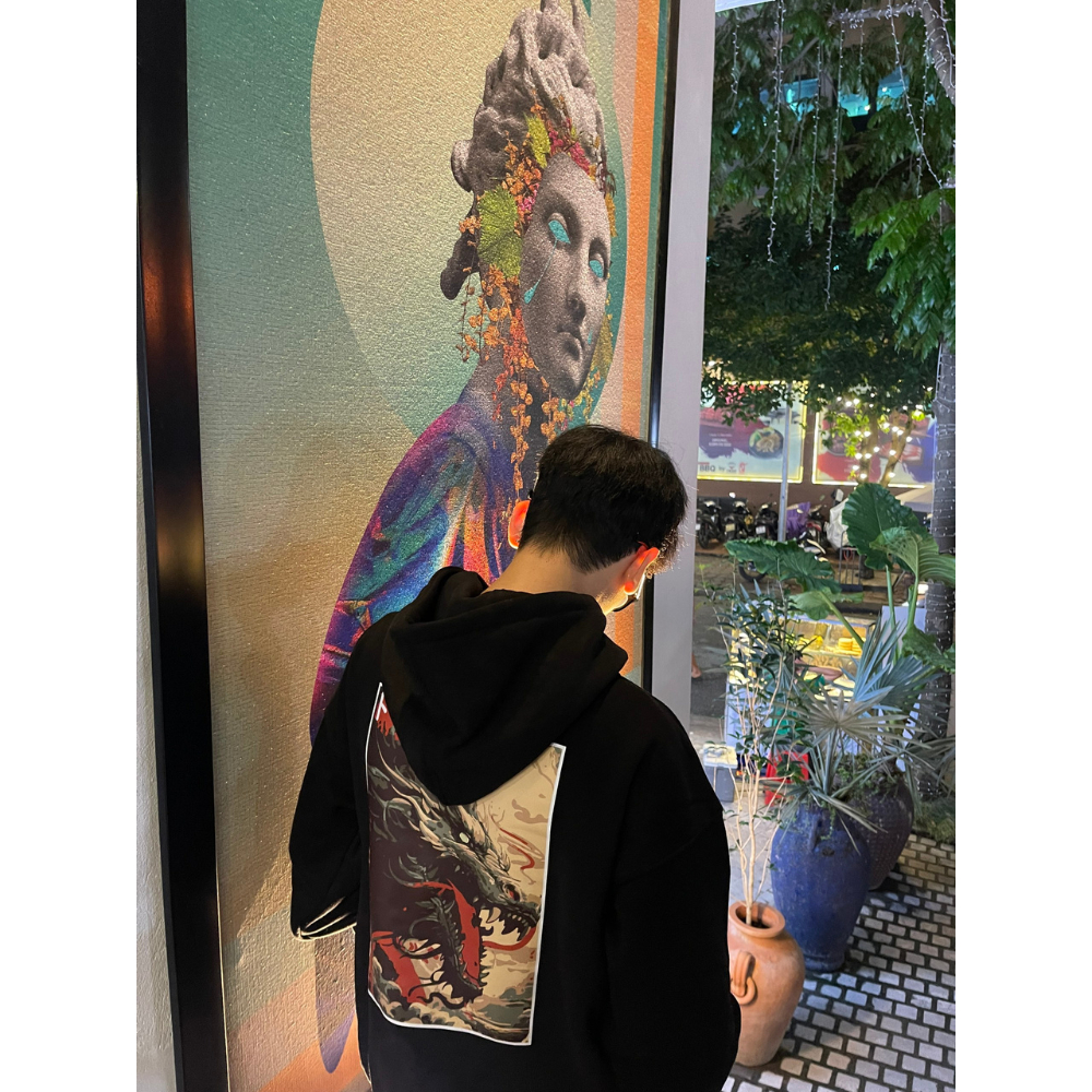 Áo Hoodie nam nữ nỉ bông cotton – Star Platinum – Japanese Dragon - Thời trang - Dễ phối đồ - Giá tốt