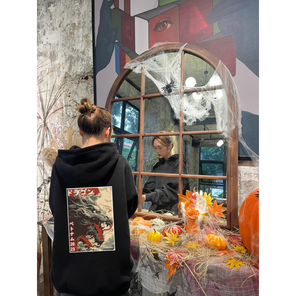 Áo Hoodie nam nữ nỉ bông cotton – Star Platinum – Japanese Dragon - Thời trang - Dễ phối đồ - Giá tốt