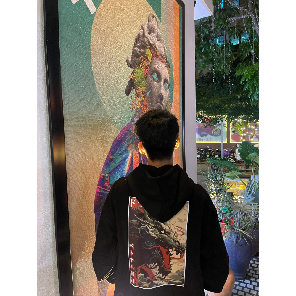 Áo Hoodie nam nữ nỉ bông cotton – Star Platinum – Japanese Dragon - Thời trang - Dễ phối đồ - Giá tốt