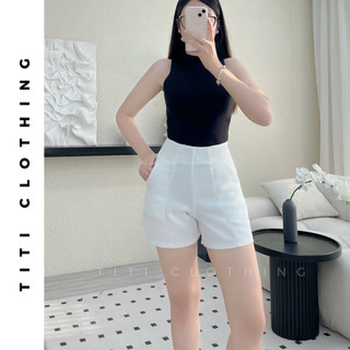  Quần short cạp cao khóa sau TITI Mã Short 369 