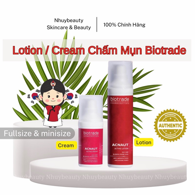 Lotion / Cream Chấm Mụn Biotrade Fullsize và minisize