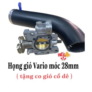 Họng móc sẵn 28mm cho xe Vario / AB 125 ==> tặng kèm co gió Lớn + cổ dê xanh