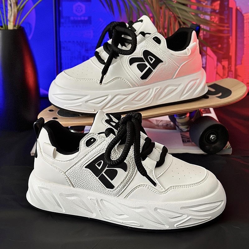 Giày Sneaker Trắng, Xanh  R905_ Phong cách ván trượt Hàn Quốc bản dây thừng to