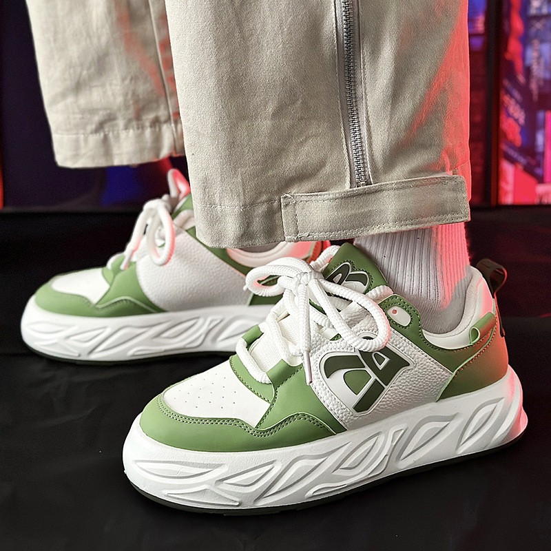 Giày Sneaker Trắng, Xanh  R905_ Phong cách ván trượt Hàn Quốc bản dây thừng to