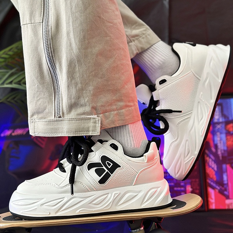 Giày Sneaker Trắng, Xanh  R905_ Phong cách ván trượt Hàn Quốc bản dây thừng to