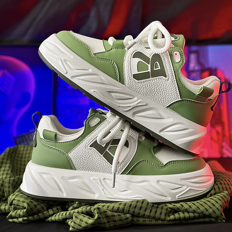 Giày Sneaker Trắng, Xanh  R905_ Phong cách ván trượt Hàn Quốc bản dây thừng to