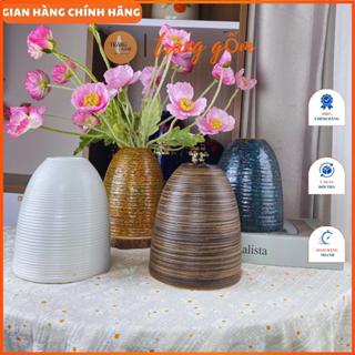 Bình cắm hoa dáng chuông mini, lọ cắm hoa nhỏ để bàn gốm Bát Tràng