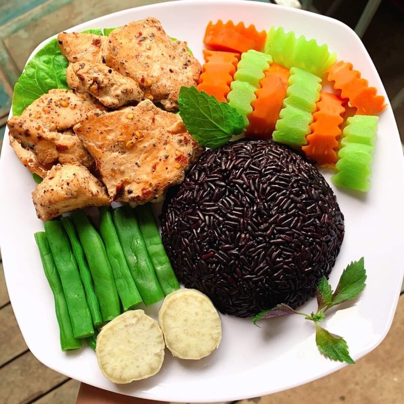 Gạo lứt đen Bách Hợp Anfood túi 1kg ăn kiêng, giảm cân.