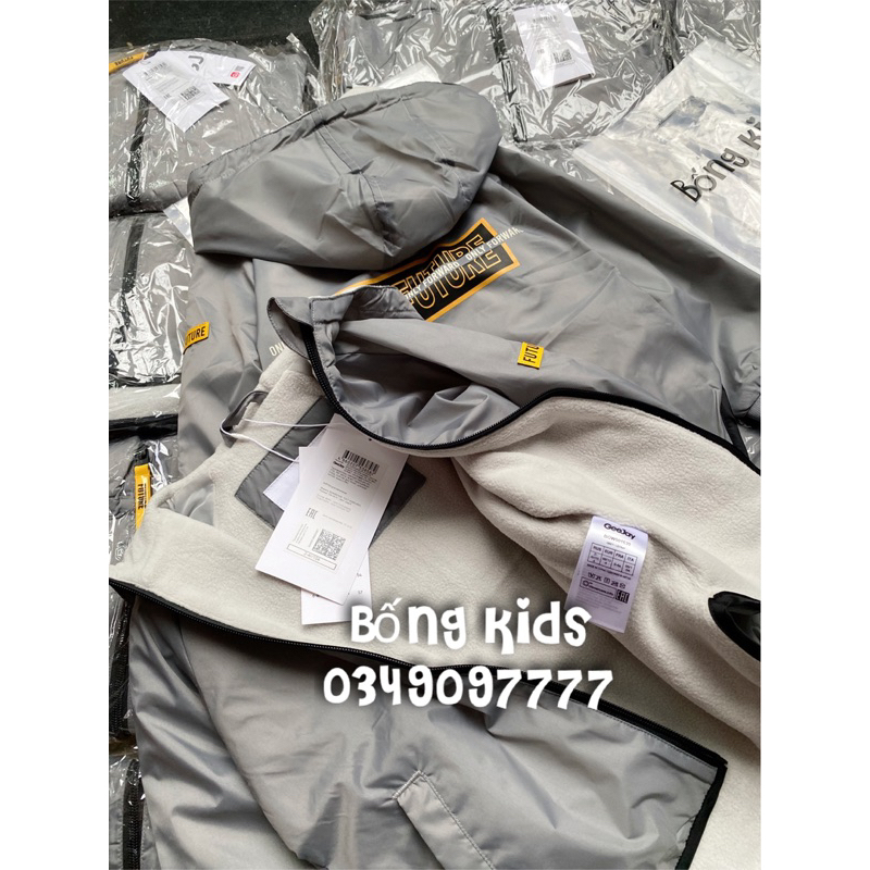 Áo Khoác Gió Bé Trai Xám Tro FUTURE GÊ