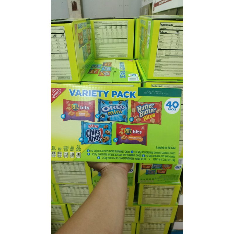 Bánh Variety pack 40 gói/thùng Hàng Mỹ