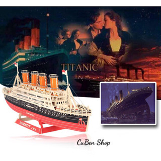 Mô hình siêu tàu RMS Titanic cỡ lớn siêu sắc nét  - đồ chơi lắp ráp 3D gỗ