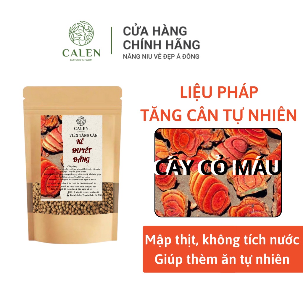 Viên Uống Tăng Cân, Tăng Cơ, Không Tích Nước, Không Tác Dụng Phụ Từ Thảo Dược Thiên Nhiên CALEN