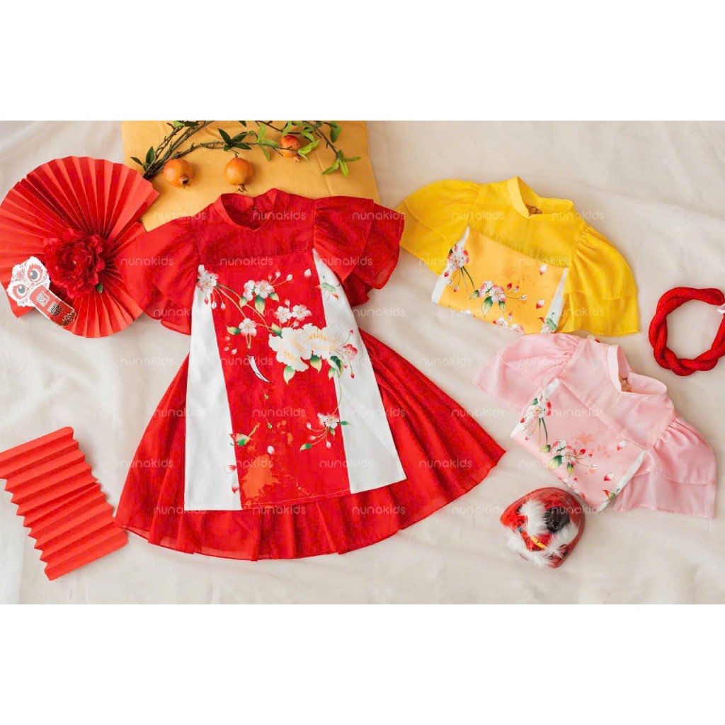 Set áo dài cách tân mẫu mới 2024 cho bé gái 10-35kg