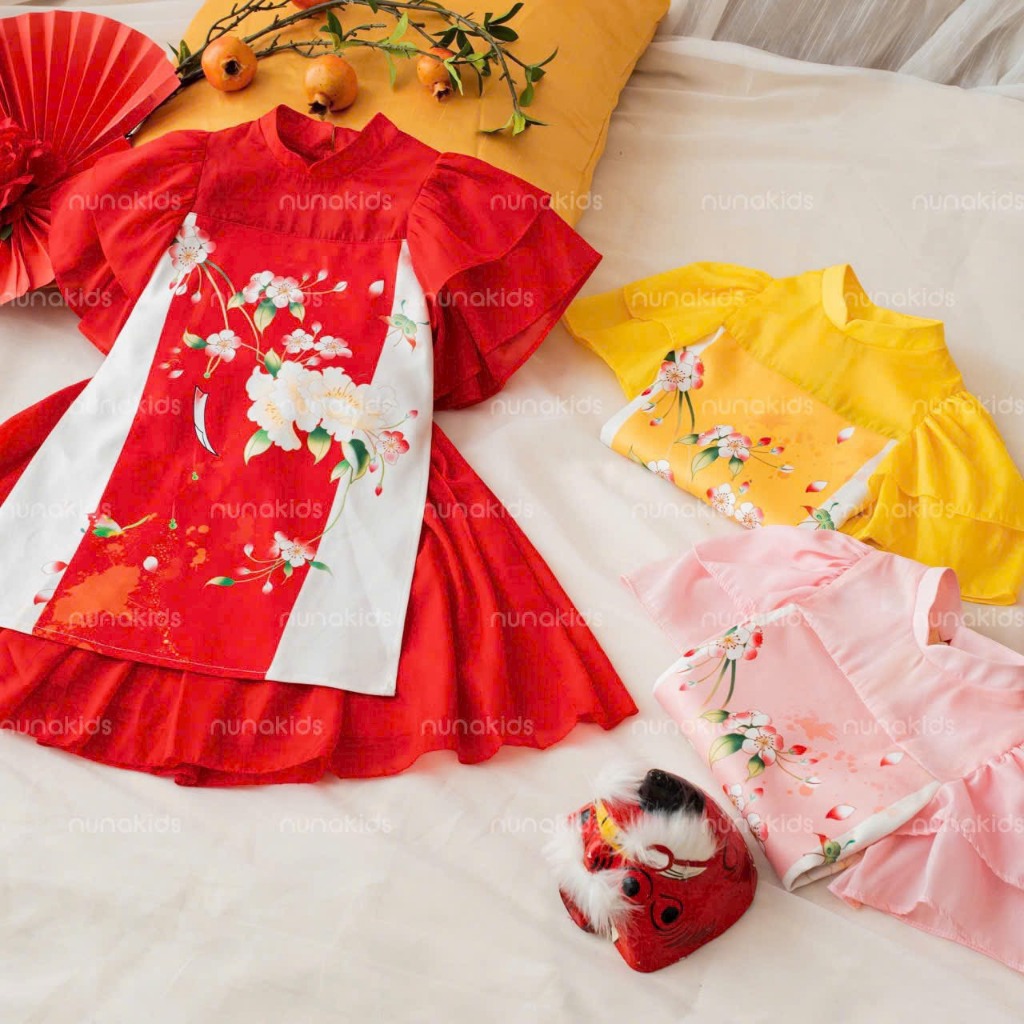 Set áo dài cách tân mẫu mới 2024 cho bé gái 10-35kg
