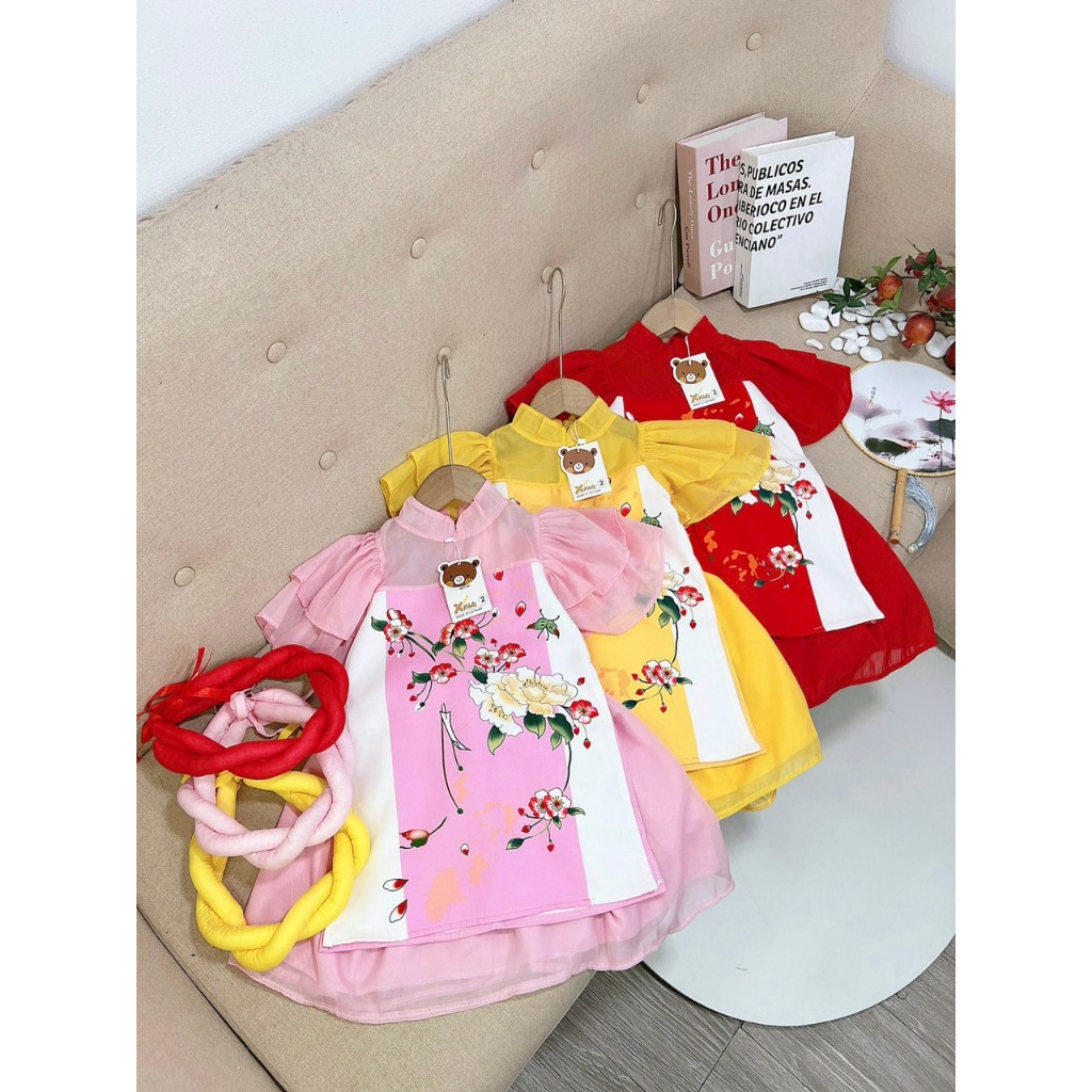 Set áo dài cách tân mẫu mới 2024 cho bé gái 10-35kg