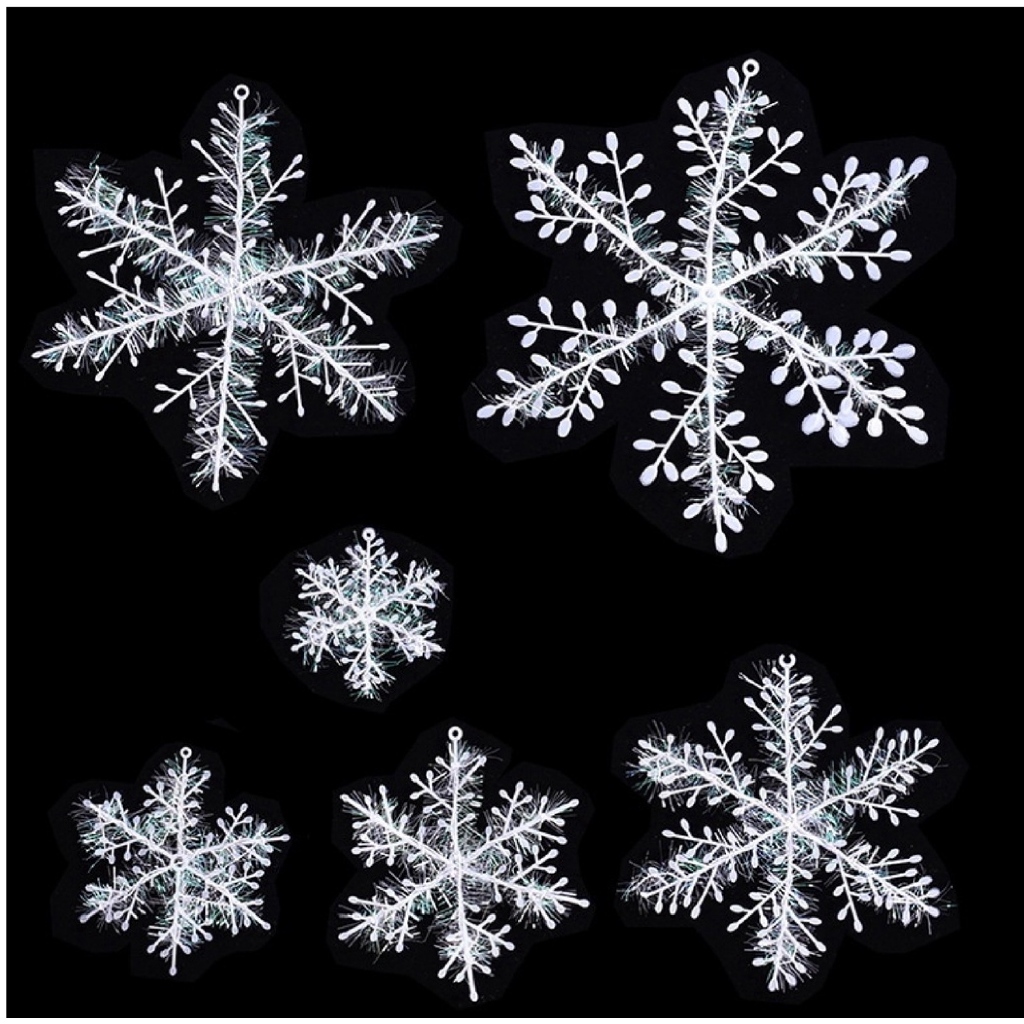 3 Bông Tuyết Trang Trí Noel Bông Tuyết Treo Cây Bông Tuyết Dán Kính