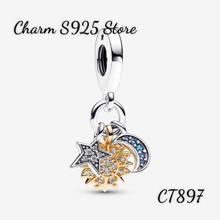 Charm pan ale treo mặt trăng mặt trời ngôi sao bạc s925 hàng cao cấp