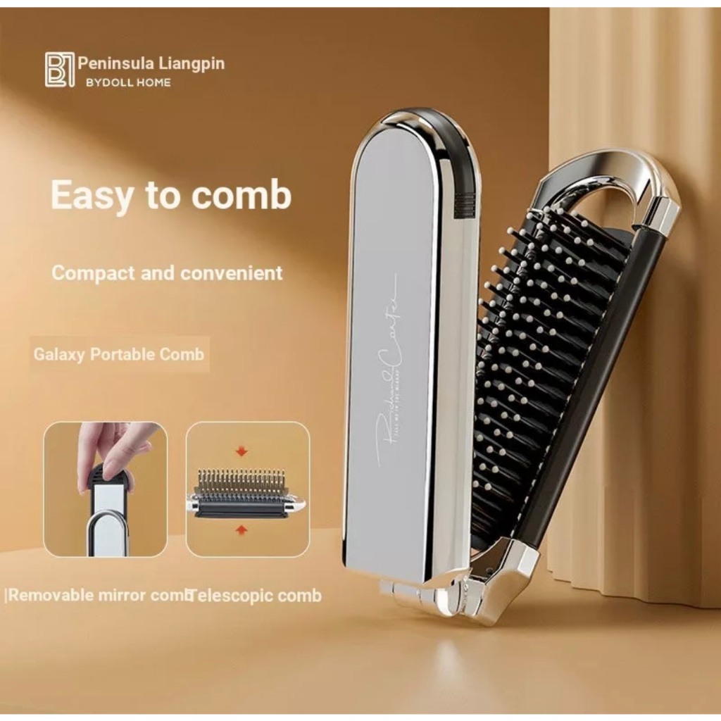 Gương mini cầm tay, gương kèm lược, gương lược mini, lược mini bỏ túi tiện dụng - Alice Store