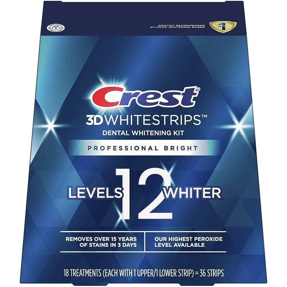 NHẬP MỸ - MIẾNG DÁN TRẮNG RĂNG CREST 3D WHITESTRIPS LEVELS 12