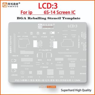 Vỉ làm chân ic màn ip 6s đến 14 pro max lcd3 hãng amaoe