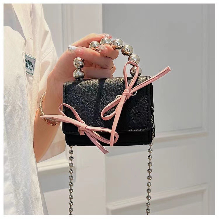 Túi đeo chéo nữ mini gắn nơ dễ thương