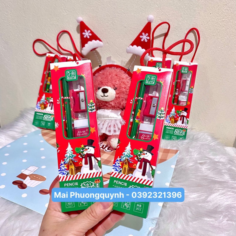 Combo 10 hộp quà 5 món Noel , quà tặng Noel, quà tặng Giáng sinh cho học sinh