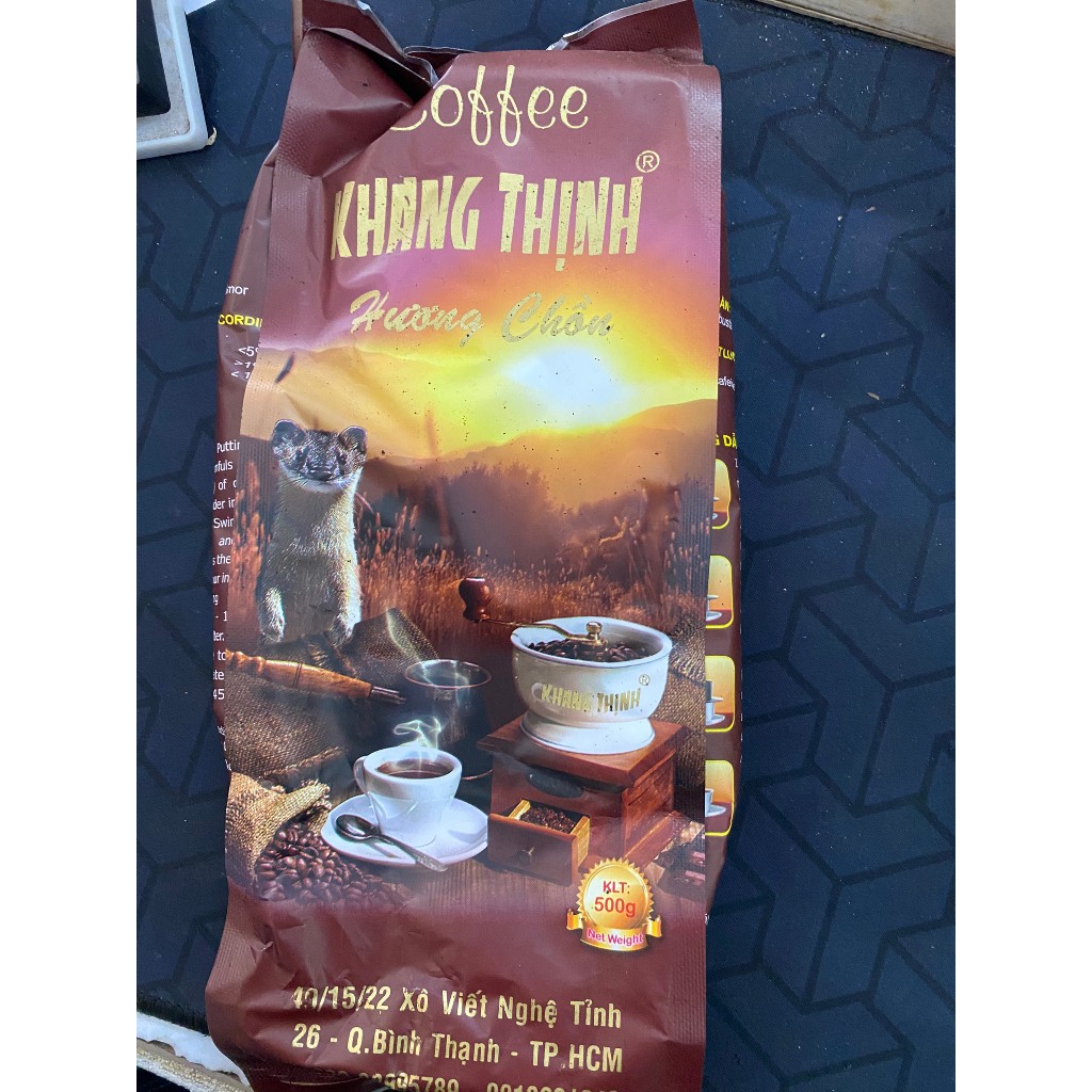 Cafe pha phin Khang Thịnh Hương Chồn (Loại rẻ) 500g