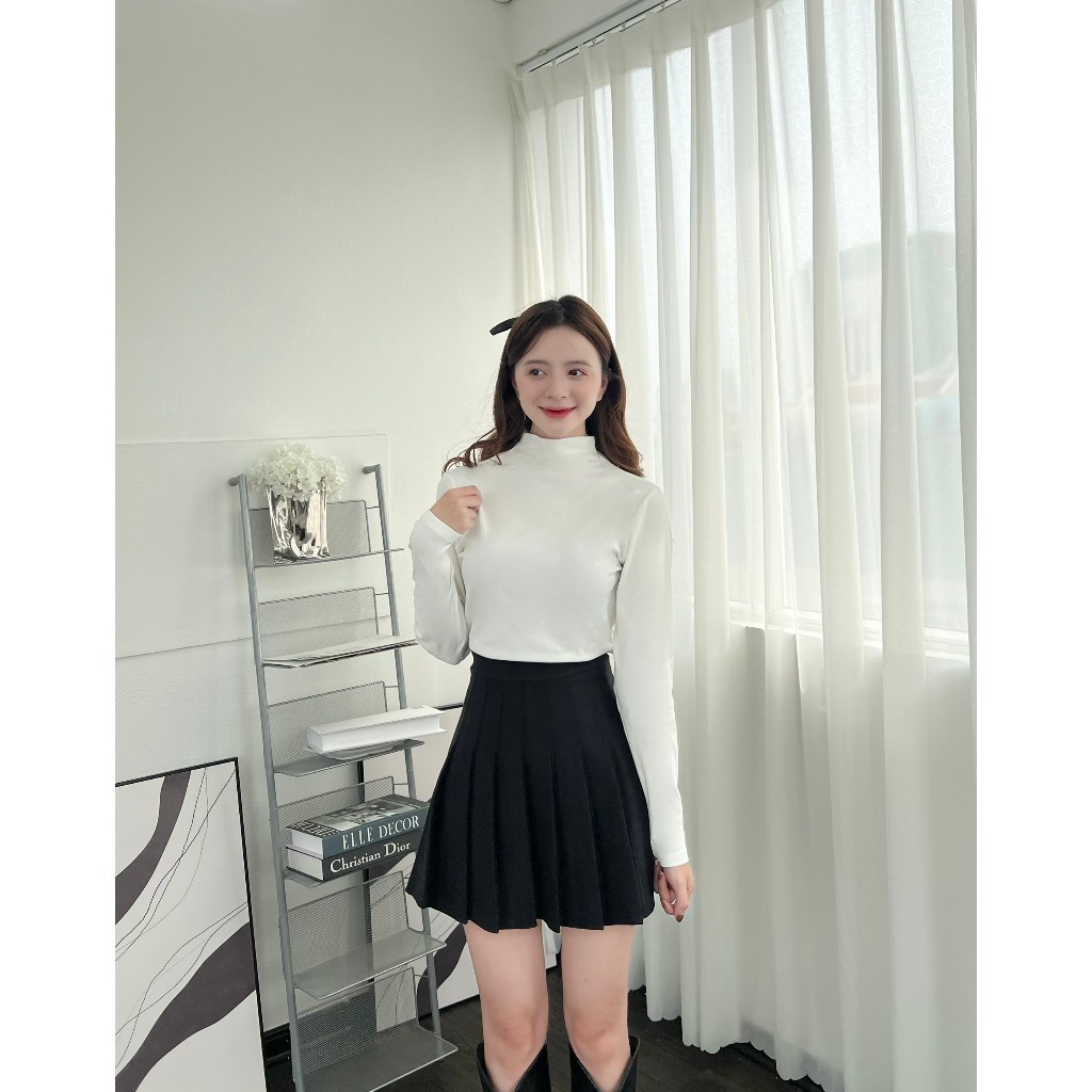 Áo thun giữ nhiệt dài tay cổ leo 3 phân