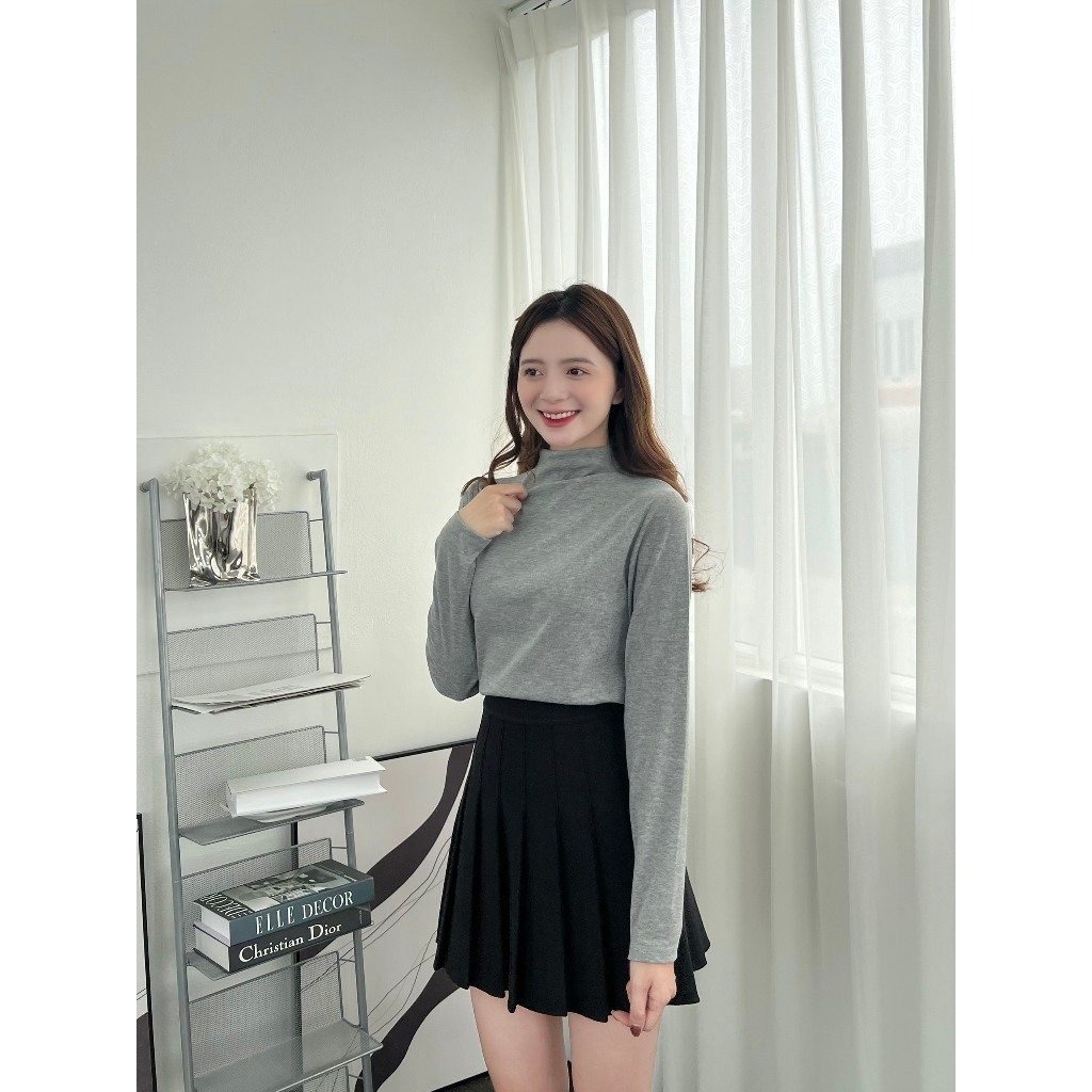 Áo thun giữ nhiệt dài tay cổ leo 3 phân